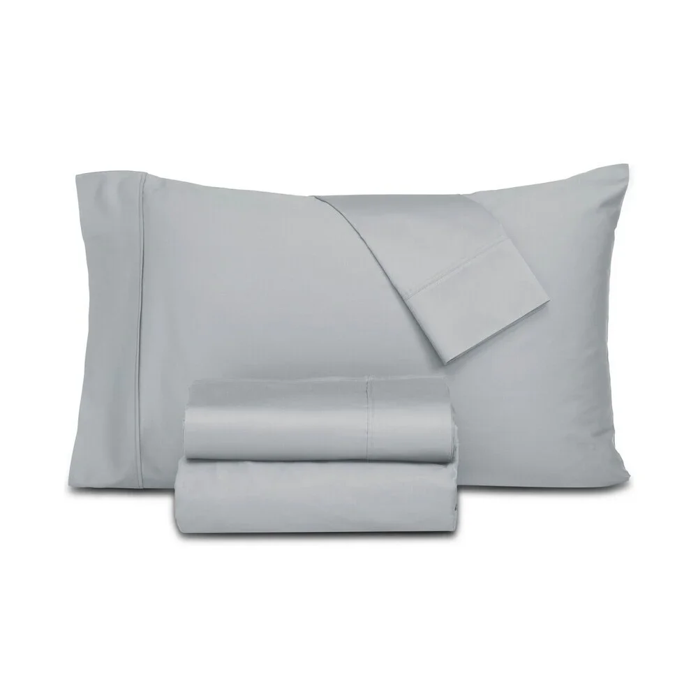 Everyday Home Trident Sheet Set King Gray 100% Cotton 300 Thread Count 4-Pc BED7